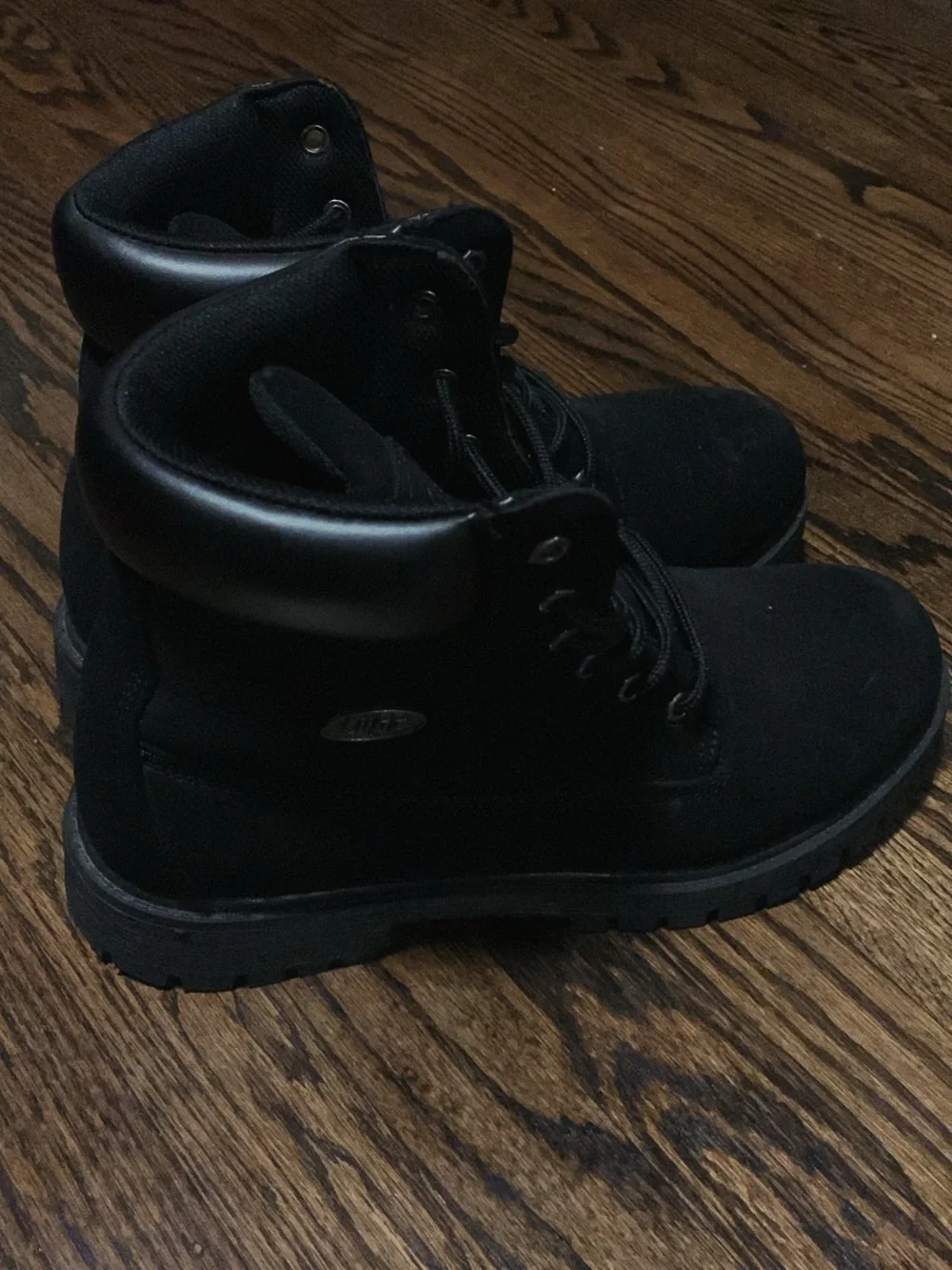 Lugz Men's Black Lace-Up Work Boots